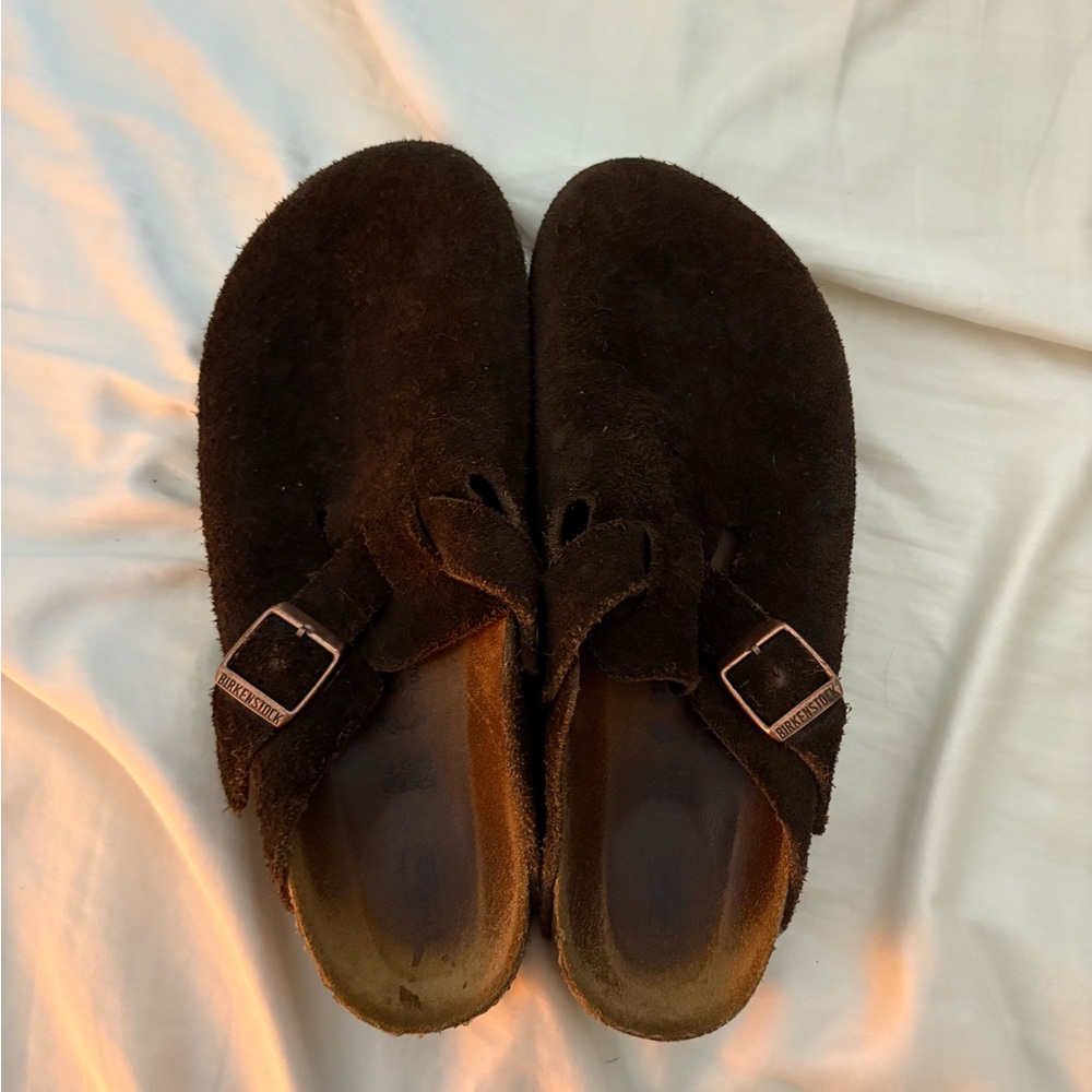 Birkenstock Clogs Dark Brown Suede